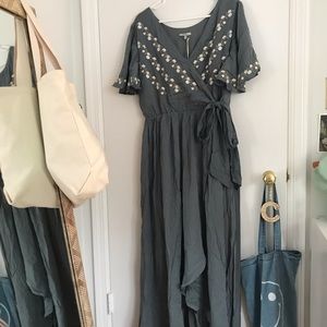 Jodifl Blue/Green Floral Dress